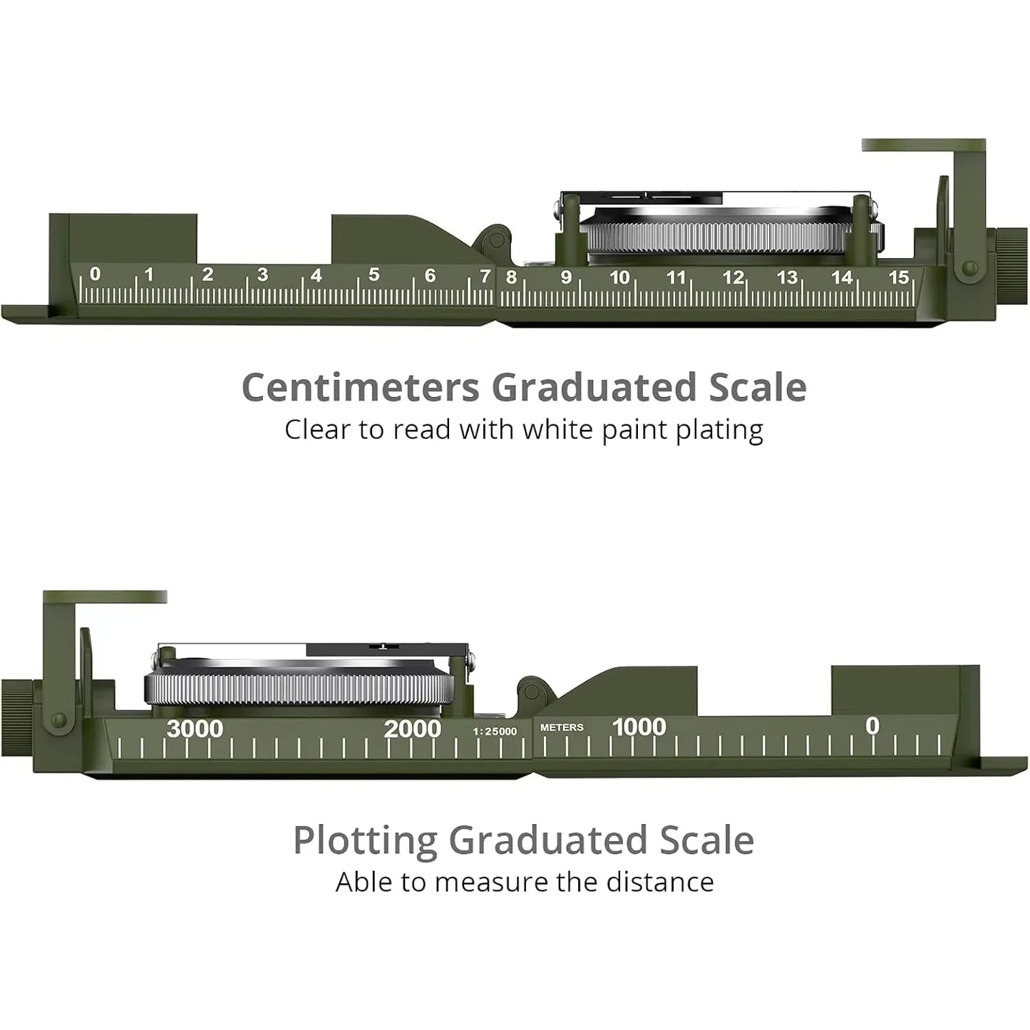 Professional Lensatic Compass Metal Waterproof IP65 Compass Sighting Clinometer with Carry Bag for Camping Outdoor Activities