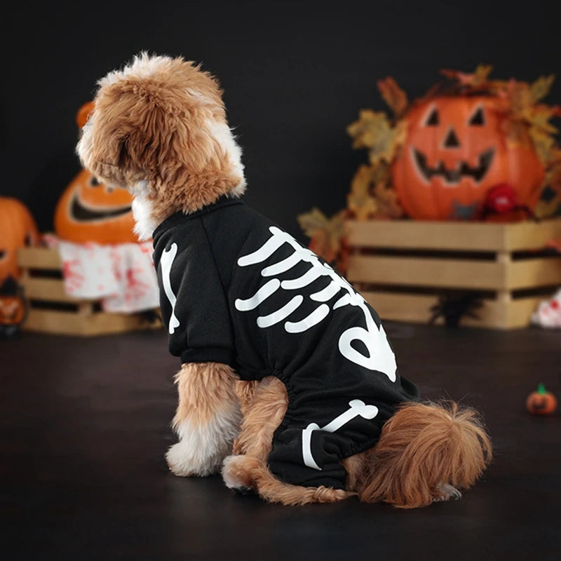 Halloween Dog Costume Night light Bust Adjusted Funny Soft and Comfortable Horror Atmosphere Transformation Costume