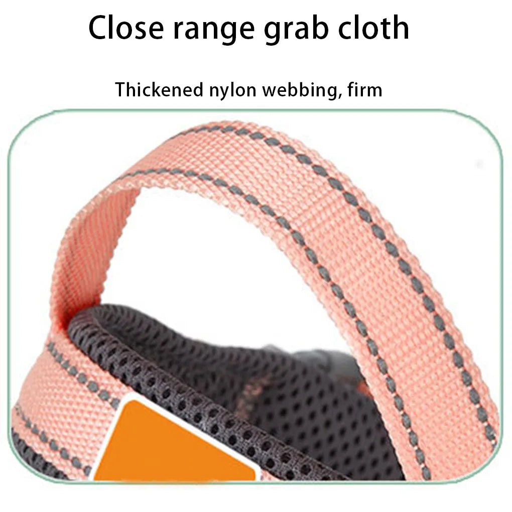 Pet Vest Harness Dog Chest Strap Breathable Outdoor Reflective Leash Green